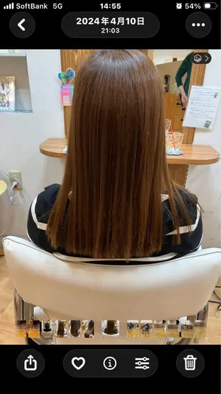 ロング 高畑駅縮×毛矯正 縮毛矯正湯浅貴子のヘアスタイル