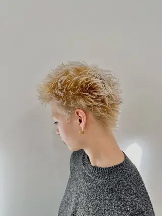 ショート カラー メンズ 🔥メンズ特化 /パーマ&カット🌀のヘアスタイル