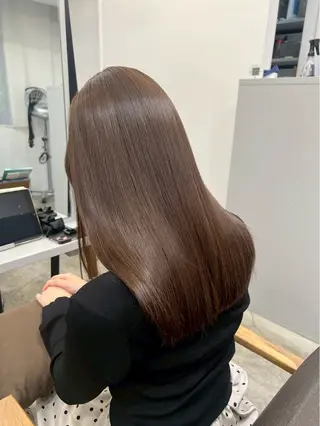セミロング パーマ ハイトーンカラー が絶対可愛い✨泰聖✨のヘアスタイル