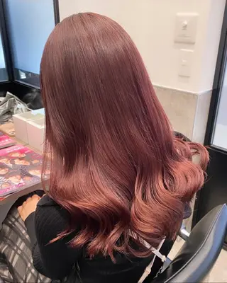 セミロング カラー 💗ガーリーヘア🎀 saki💗のヘアスタイル