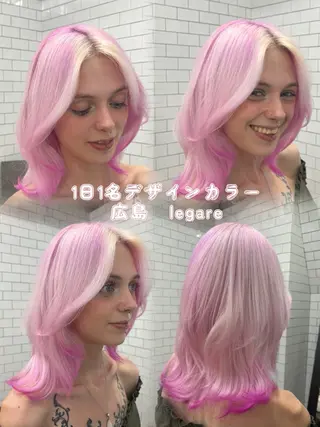 ミディアム カラー legareレイヤー 🌈山村/髪質改善のヘアスタイル
