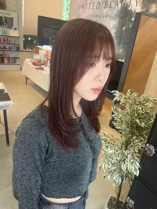 セミロング テラダ ユウシン西金沢のヘアスタイル
