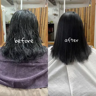 セミロング パーマ Hina/カラー特化 /艶カラーのヘアスタイル