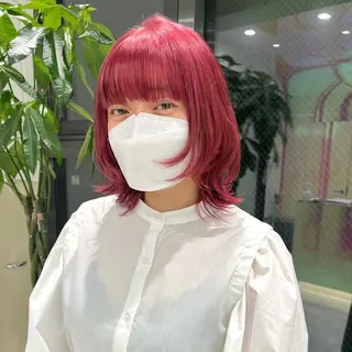 ミディアム カラー パーマ ヘアアレンジ メンズ キッズ ネイル マツエク・マツパ アイブロウ KANAMI 🌏のヘアスタイル