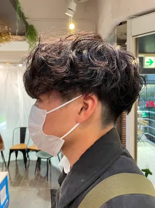 ショート パーマ メンズ レディースカット いからしゆうたのヘアスタイル