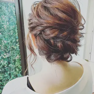 ミディアム ヘアアレンジ 康川 新吾のヘアスタイル