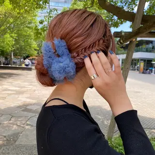 セミロング ヘアアレンジ yuu/髪質改善 カラー🌛のヘアスタイル