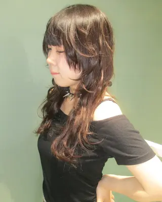 ロング カラー ヘアアレンジ minto/ パーマモデル募集中のヘアスタイル