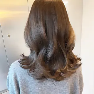ミディアム カラー ヘアアレンジ Aloa透明感ヘア ♡kanami♡のヘアスタイル