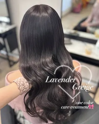 ロング カラー 𝒎𝒐𝒆🩰 名駅/ヘアメ/暖色♡のヘアスタイル