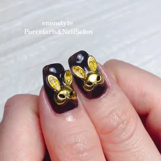 ミディアム ネイル 🐾enen style 🐾のネイルデザイン