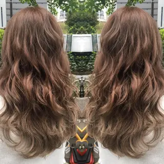 セミロング ロング カラー 髪質改善 中川 翔のヘアスタイル