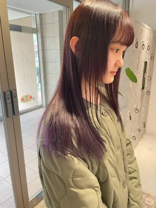 ロング カラー 月100人以上 髪質改善施術|谷口のヘアスタイル