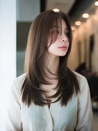 セミロング 生艶髪＆レイヤー🔔 渋谷お薦めNo.1✨のヘアスタイル