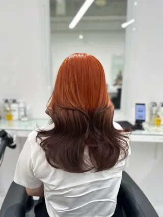 セミロング カラー ❄最強かわいいカラー ❄️MINA❄️のヘアスタイル