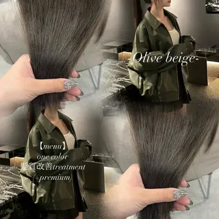 ロング カラー ヘアアレンジ 🖤艶髪／髪質改善 横浜美容室／ゆりのヘアスタイル