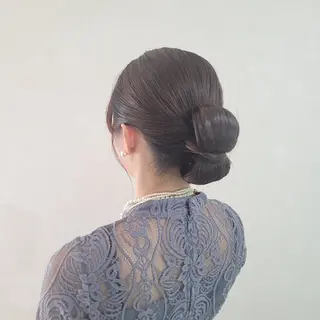 ロング ヘアアレンジ ヘアセットサロン 渥美寿美翔のヘアスタイル