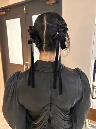 ミディアム カラー ツキノキ ミナのヘアスタイル