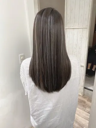 ロング カラー ハイライト⭐️上野 高広のヘアスタイル