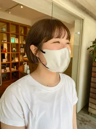 ショート カラー ヘアアレンジ ショート/ボブ/ パーマ/TOMOMIのヘアスタイル