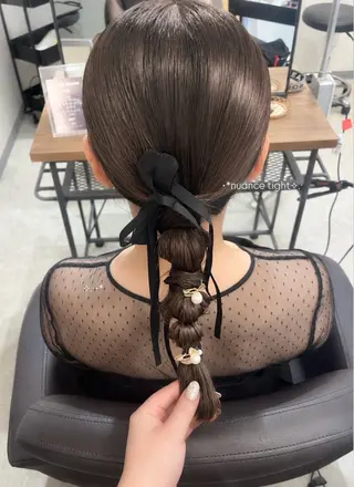 ヘアアレンジ 🎀韓国レイヤー/ 🫧透明感カラーのヘアスタイル