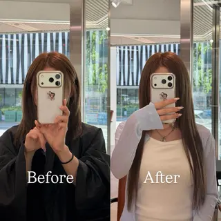 ロング カラー シールエクステ特化 ハイトーン、NANAのヘアスタイル