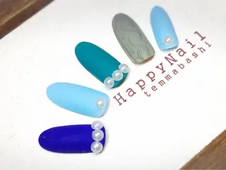 ショート ミディアム セミロング ロング ネイル Happy Nailのネイルデザイン