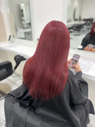 ロング 🎀暖色カラー🎀 韓国ヘア まなかのヘアスタイル