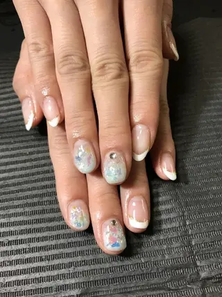 ネイル モチの良さ◉ フィルインネイル♡のネイルデザイン