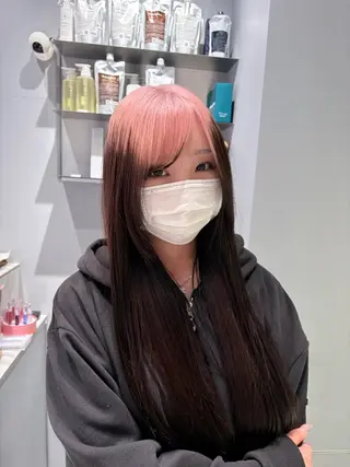 ロング カラー 新宿ケアブリーチ 🦖NANAのヘアスタイル