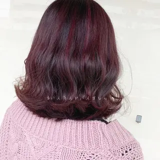 ミディアム レイヤー/艶髪カラー 森本くるみのヘアスタイル