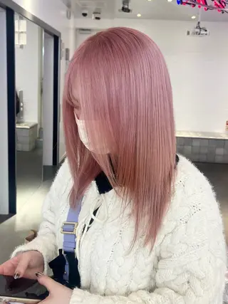 ミディアム カラー 🍒暖色✖️レイヤー /Haruna🍒のヘアスタイル