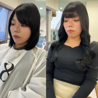 ロング MOE🐈⬛🎀 エクステ/ワンホンのヘアスタイル