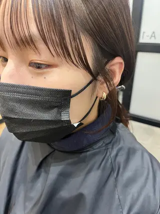 セミロング カラー パーマ ヘアアレンジ メンズ キッズ ネイル マツエク・マツパ アイブロウ 久木原 ゆりのヘアスタイル
