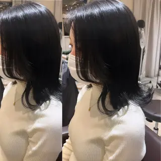 ミディアム カラー 今話題の艶髪矯正 美艶カラー/FUKAのヘアスタイル