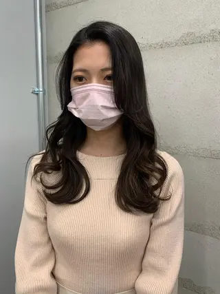 ミディアム カラー 透明感カラー✂︎ /縮毛矯正/YUKAのヘアスタイル