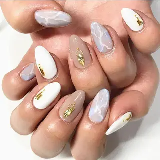 ネイル 渋谷/チップ長さ出し 👑アプレgel-xのネイルデザイン