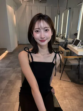 ミディアム 🔥コテ巻き風 ボブパーマ🔥のヘアスタイル
