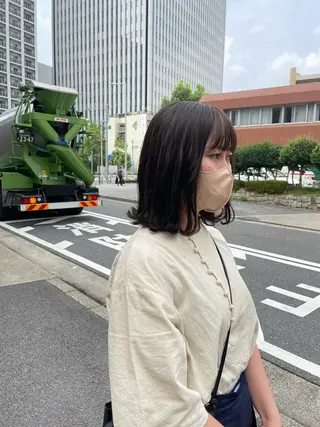 ミディアム カラー ヘアアレンジ 中尾 塁のヘアスタイル