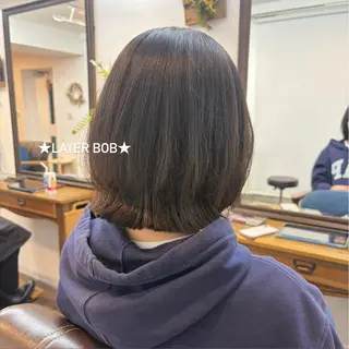 ショート ボブ/地毛風縮毛矯正 茉青🤍新宿代々木のヘアスタイル