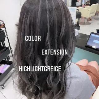 ロング カラー エクステ🩵ブリーチ 韓国ヘア🩵KAEのヘアスタイル
