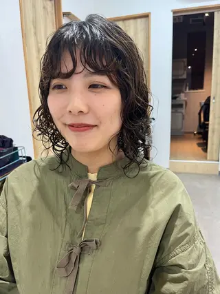 ミディアム パーマ 🌼sunc HINAMI🌼のヘアスタイル