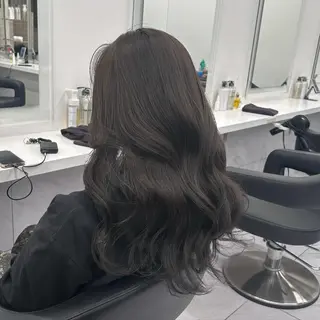 ロング カラー パーマ ヘアアレンジ メンズ キッズ ブリーチなしカラー/ ブラウン/レイヤーのヘアスタイル