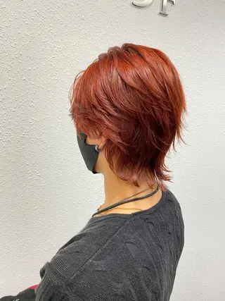 ミディアム カラー メンズ 美谷添(ミヤゾエ) まどか大人ヘアサロンのヘアスタイル