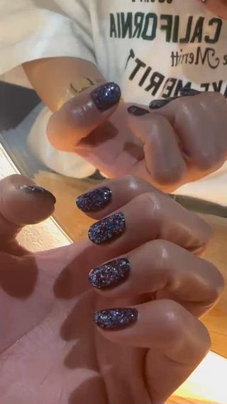 ザクザクラメホロ×ブラック 