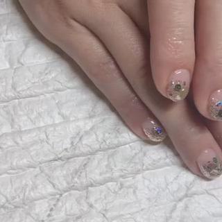 ラメホロネイル 