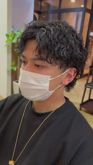 メンズ 岐阜のパーマオタク/ メンズパーマ/早野凪のヘアスタイル