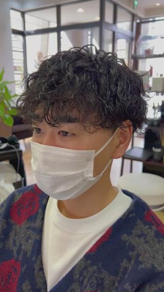 メンズ 岐阜のパーマオタク/ メンズパーマ/早野凪のヘアスタイル