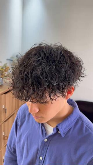 メンズ 岐阜のパーマオタク/ メンズパーマ/早野凪のヘアスタイル
