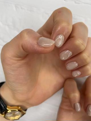 サンディーホワイト×ぷっくりニュアンス 